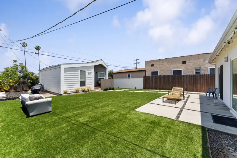 Backyard, looking toward the back house